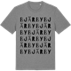 Mid Heather Gray t-shirt med Bjärby ordlek t-shirt