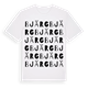 White t-shirt med Bjärg ordlek t-shirt