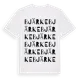 White t-shirt med Bjärke ordlek t-shirt