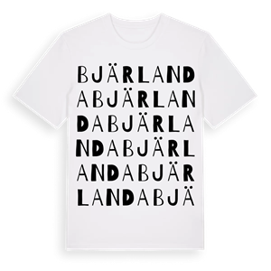Bjärlanda ordlek t-shirt – ekologisk bomull t-shirt från Pinshirt