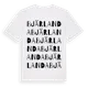 White t-shirt med Bjärlanda ordlek t-shirt