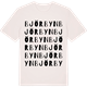 Vintage White t-shirt med Björbyn ordlek t-shirt