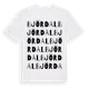 White t-shirt med Björdal ordlek t-shirt