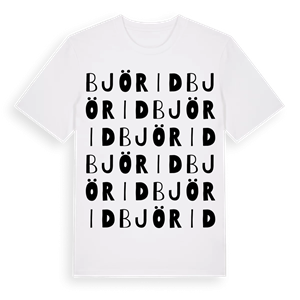 Björid ordlek t-shirt – ekologisk bomull t-shirt från Pinshirt