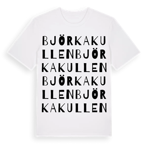 Björkakullen ordlek t-shirt – ekologisk bomull t-shirt från Pinshirt