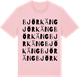 Pink Cotton t-shirt med Björkäng ordlek t-shirt