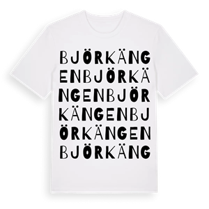 Björkängen ordlek t-shirt – ekologisk bomull t-shirt från Pinshirt