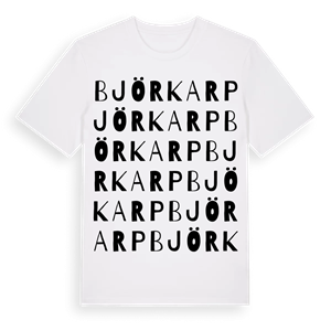 Björkarp ordlek t-shirt – ekologisk bomull t-shirt från Pinshirt