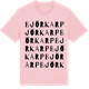Pink Cotton t-shirt med Björkarp ordlek t-shirt
