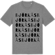 Mid Heather Gray t-shirt med Björkås ordlek t-shirt