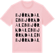 Pink Cotton t-shirt med Björkdalen ordlek t-shirt