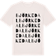 Vintage White t-shirt med Björkedal ordlek t-shirt