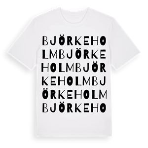 Björkeholm ordlek t-shirt – ekologisk bomull t-shirt från Pinshirt