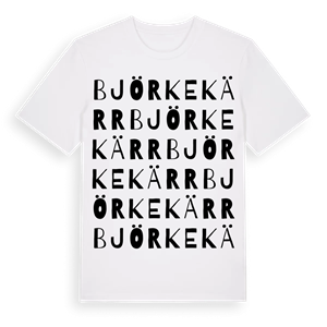 Björkekärr ordlek t-shirt – ekologisk bomull t-shirt från Pinshirt
