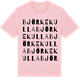 Pink Cotton t-shirt med Björkekulla ordlek t-shirt