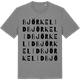 Mid Heather Gray t-shirt med Björkelid ordlek t-shirt