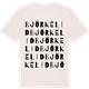 Vintage White t-shirt med Björkelid ordlek t-shirt
