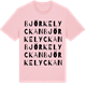 Pink Cotton t-shirt med Björkelyckan ordlek t-shirt