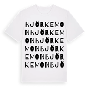 Björkemon ordlek t-shirt – ekologisk bomull t-shirt från Pinshirt