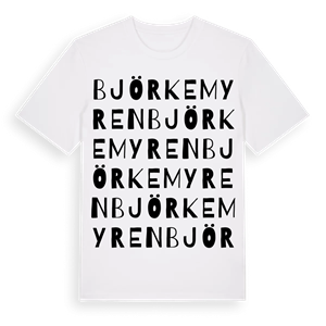 Björkemyren ordlek t-shirt – ekologisk bomull t-shirt från Pinshirt