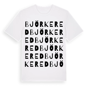 Björkered ordlek t-shirt – ekologisk bomull t-shirt från Pinshirt