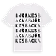 White t-shirt med Björkesbacka ordlek t-shirt