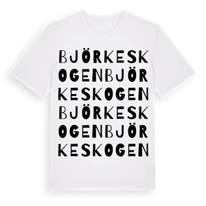 Björkeskogen ordlek t-shirt – ekologisk bomull t-shirt från Pinshirt