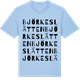 Blue Soul t-shirt med Björkeslätten ordlek t-shirt