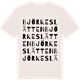 Vintage White t-shirt med Björkeslätten ordlek t-shirt