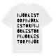 White t-shirt med Björkestorp ordlek t-shirt