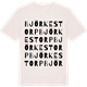 Vintage White t-shirt med Björkestorp ordlek t-shirt