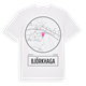 White t-shirt med Björkhaga t-shirt
