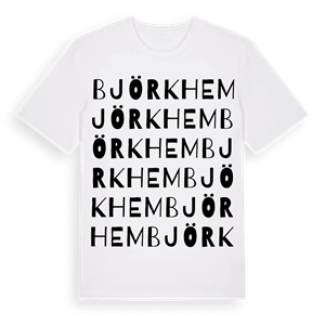Björkhem ordlek t-shirt – ekologisk bomull t-shirt från Pinshirt