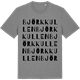 Mid Heather Gray t-shirt med Björkkullen ordlek t-shirt