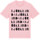 Pink Cotton t-shirt med Björklunda ordlek t-shirt