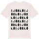 Vintage White t-shirt med Björkö ordlek t-shirt
