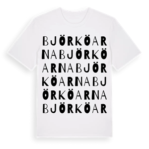 Björköarna ordlek t-shirt – ekologisk bomull t-shirt från Pinshirt