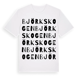 Björkskogen ordlek t-shirt – ekologisk bomull t-shirt från Pinshirt