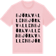 Pink Cotton t-shirt med Björkvallen ordlek t-shirt