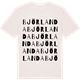Vintage White t-shirt med Björlanda ordlek t-shirt