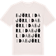 Vintage White t-shirt med Björlida ordlek t-shirt