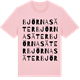 Pink Cotton t-shirt med Björnasäter ordlek t-shirt