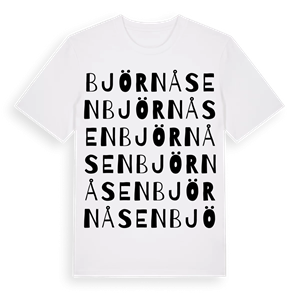 Björnåsen ordlek t-shirt – ekologisk bomull t-shirt från Pinshirt