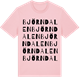 Pink Cotton t-shirt med Björndalen ordlek t-shirt