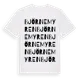 White t-shirt med Björnemyren ordlek t-shirt
