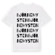 White t-shirt med Björnemysten ordlek t-shirt