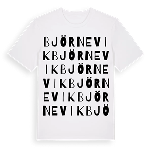 Björnevik ordlek t-shirt – ekologisk bomull t-shirt från Pinshirt