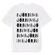 White t-shirt med Björnim ordlek t-shirt