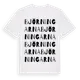 White t-shirt med Björningarna ordlek t-shirt