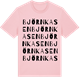 Pink Cotton t-shirt med Björnkasen ordlek t-shirt